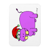 Xmas Hippo Flexible Magnet (Vertikal)