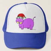Xmas Hippo Hat Truckerkappe (Vorderseite)