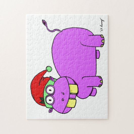 Xmas Hippo Puzzle (Vertikal)