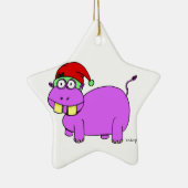 Xmas Hippo Star Ornament - Rot (Rechts)