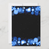 Xmas Holiday Dinner Party Winter Silver Bow Navy Einladung (Rückseite)