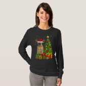 Xmas Holiday Light Santa Brussels Griffon Dog Chri T-Shirt (Vorne ganz)