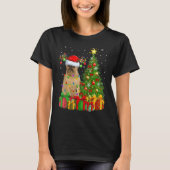 Xmas Holiday Light Santa Brussels Griffon Dog Chri T-Shirt (Vorderseite)