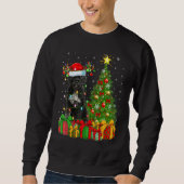 Xmas Holiday Lights Santa Giant Schnauzer Dog Chri Sweatshirt (Vorderseite)
