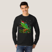 Xmas Holiday Reindeer Hat Santa Chameleon Christma T-Shirt (Vorne ganz)