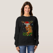 Xmas Holiday Reindeer Hat Santa Chipmunk Christmas Sweatshirt (Vorne ganz)