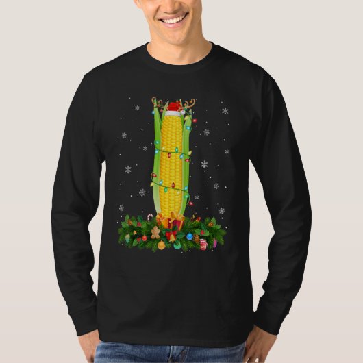Xmas Holiday Reindeer Hat Santa Corn Christmas T-Shirt (Vorderseite)