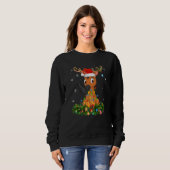 Xmas Holiday Reindeer Hat Santa Horse Christmas Sweatshirt (Vorne ganz)