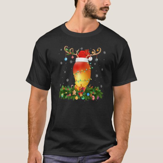 Xmas Holiday Reindeer Hat Santa Mango Christmas T-Shirt (Vorderseite)
