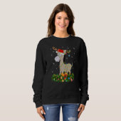 Xmas Holiday Reindeer Hat Santa Mule Christmas Sweatshirt (Vorne ganz)