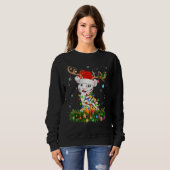Xmas Holiday Reindeer Hat Santa White Tiger Christ Sweatshirt (Vorne ganz)