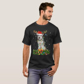 Xmas Holiday Reindeer Santa Alaskan Malamute Dog C T-Shirt (Vorne ganz)