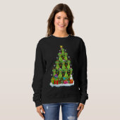 Xmas Holiday Santa Allosaurus Dinosaur Christmas Sweatshirt (Vorne ganz)