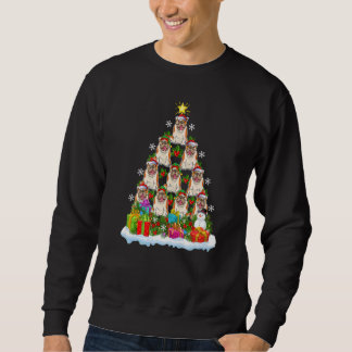 Xmas Holiday Santa American Bulldog Christmas Tre Sweatshirt
