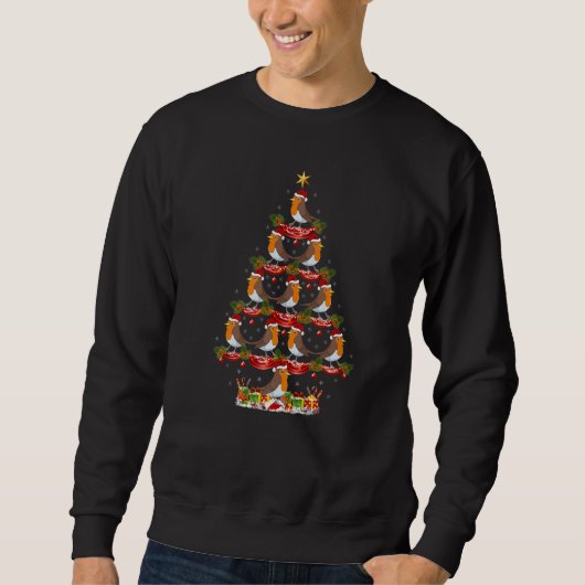 Xmas Holiday Santa American Robin Bird Christmas T Sweatshirt (Vorderseite)