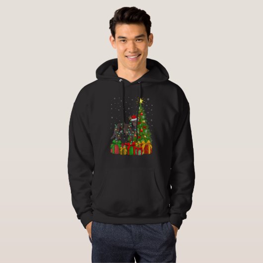 Xmas Holiday Santa Australian Kelpie Dog Christmas Hoodie (Vorne ganz)