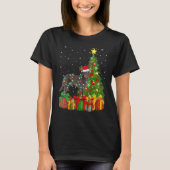 Xmas Holiday Santa Australian Kelpie Dog Christmas T-Shirt (Vorderseite)