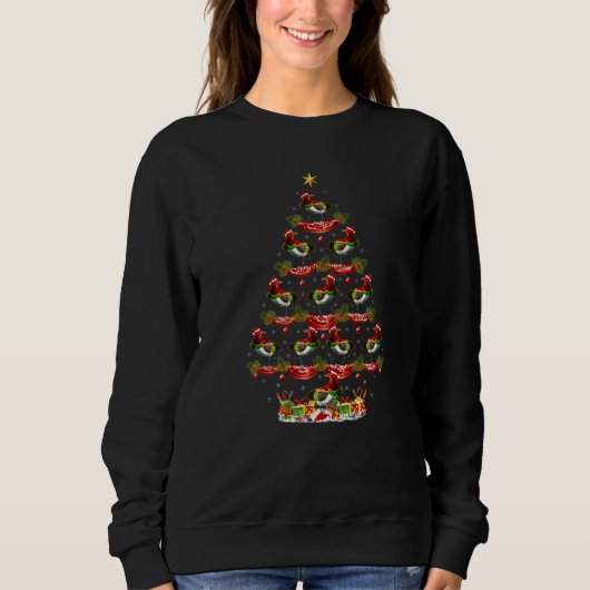 Xmas Holiday Santa Birds Of Paradise Christmas Tre Sweatshirt (Vorderseite)