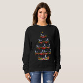 Xmas Holiday Santa Humpback Whale Christmas Tree Sweatshirt (Vorne ganz)