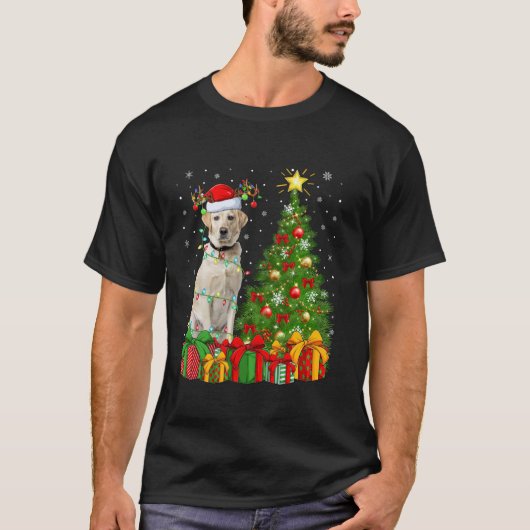 Xmas Holiday Santa Labrador Retriever Dog Christma T-Shirt (Vorderseite)