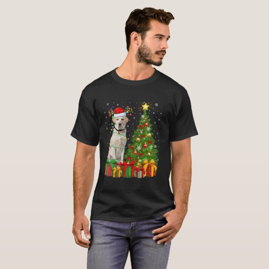 Xmas Holiday Santa Labrador Retriever Dog Christma T-Shirt (Vorne ganz)