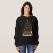 Xmas Holiday Santa Newfoundland Dog Christmas Tre Sweatshirt (Vorne ganz)