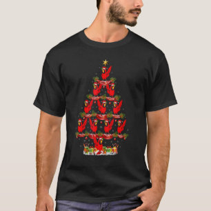 Xmas Holiday Santa Northern Kardinal Bird Christma T-Shirt