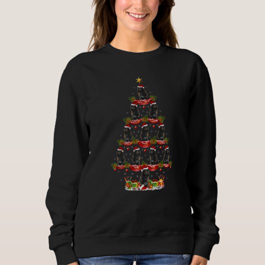 Xmas Holiday  Santa Portuguese Water Dog Christmas Sweatshirt (Vorderseite)