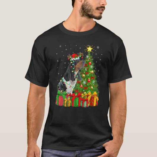 Xmas Holiday Santa Rhodesian Ridgeback Dog Christm T-Shirt (Vorderseite)