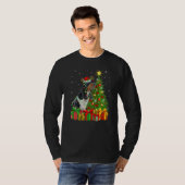 Xmas Holiday Santa Rhodesian Ridgeback Dog Christm T-Shirt (Vorne ganz)
