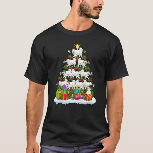 Xmas Holiday  Santa Samoyed Dog Christmas Tree T-Shirt (Vorderseite)