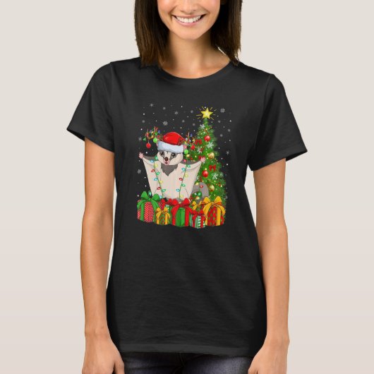 Xmas Holiday Santa Sugar Glider Christmas Tree   T-Shirt (Vorderseite)