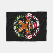 Xmas Holidays Gingerbread Man Fleecedecke (Vorderseite (Horizontal))