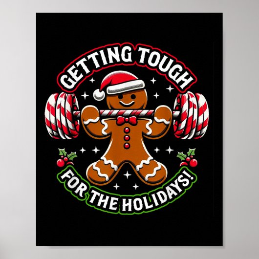 Xmas Holidays Gingerbread Man  Poster (Vorne)