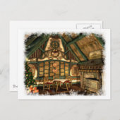 Xmas-Hütte Feiertagspostkarte (Vorne/Hinten)