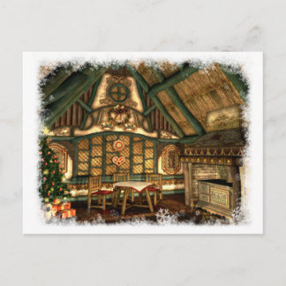Xmas-Hütte Feiertagspostkarte