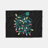 Xmas I’m Fine Everything's Fine Tangled Christmas  Fleecedecke (Vorderseite (Horizontal))