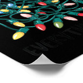 Xmas I’m Fine Everything's Fine Tangled Christmas Poster (Ecke)