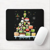 Xmas Japanese Sushi Christmas Tree Holiday Pajama  Mousepad (Mit Mouse)