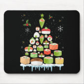 Xmas Japanese Sushi Christmas Tree Holiday Pajama  Mousepad (Vorne)