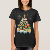 Xmas Japanese Sushi Christmas Tree Holiday Pajama T-Shirt (Vorderseite)