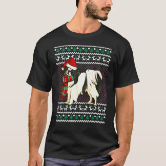 Xmas Japanischer Chin Hund Weihnachtsmannmütze Ugg T-Shirt