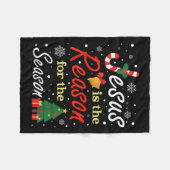 Xmas Jesus Is The Reason For The Season Christmas Fleecedecke (Vorderseite (Horizontal))