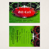 Xmas Jewele N Lace Fashion Red Green Gift Card (Vorne & Hinten)