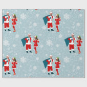 xmas jobiden santa kamala harris eisige Schneefloc Geschenkpapier (Flach)