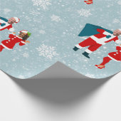 xmas jobiden santa kamala harris eisige Schneefloc Geschenkpapier (Ecke)