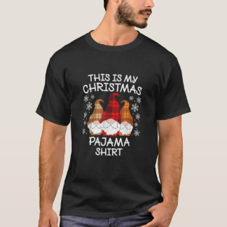 Xmas Kariert Gnome Dies ist mein Weihnachts-Pajama T-Shirt