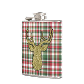 XMAS Kariert Tartan Gold Deer Buck Flask Flachmann (Links)