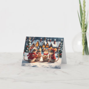 Xmas-Karte für niedliche Mäuse Dankeskarte