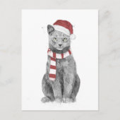 Xmas-Katze Postkarte (Vorderseite)